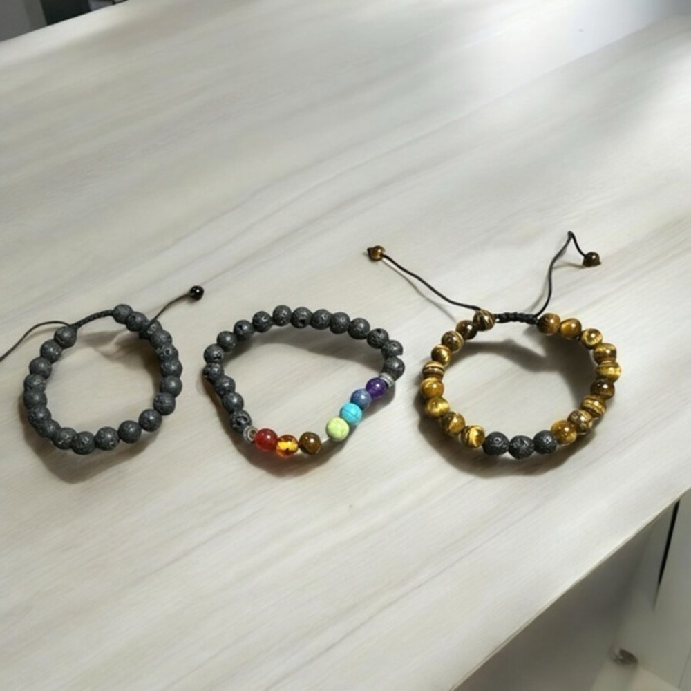 Tiger Eye Aromatherapy Essential Oil Diffuser Bracelet (10mm beads also black al